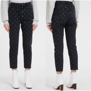 Current/Elliott Vintage Crop Hem Polka Dot…